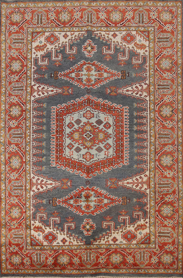 Geometric Viss Indian Area Rug 6x9