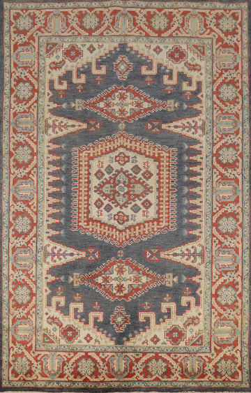 Geometric Viss Indian Area Rug 6x9