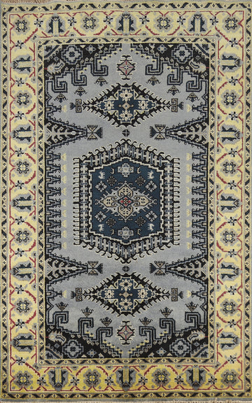 Geometric Viss Indian Area Rug 5x8