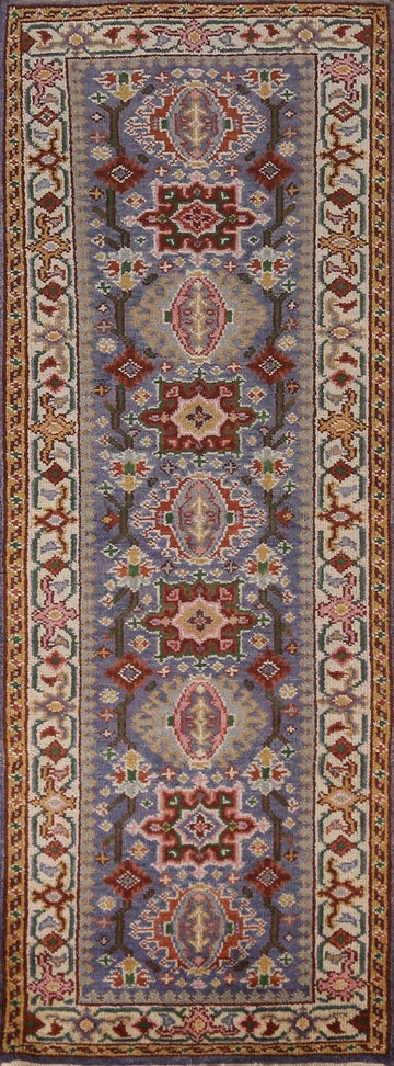 Handmade Heriz Serapi Indian Runner Rug 3x8