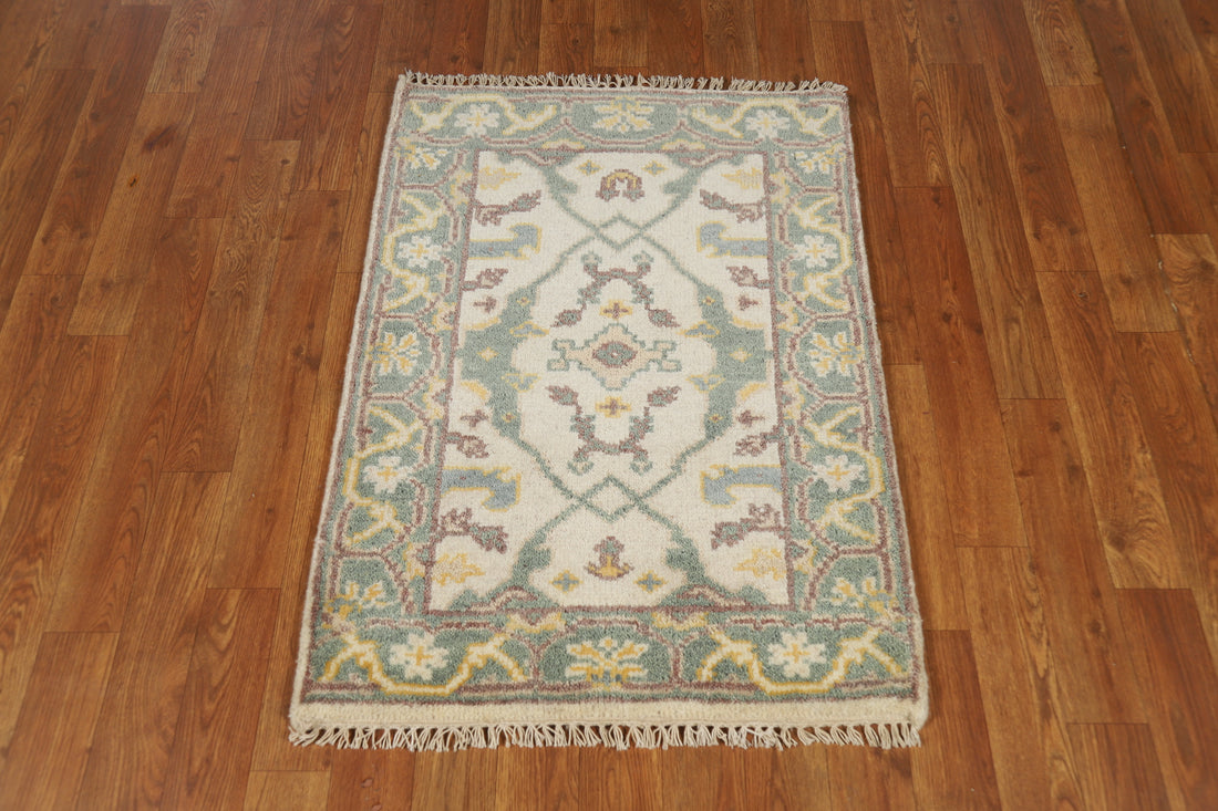 Geometric Wool Oushak Indian Rug 2x3