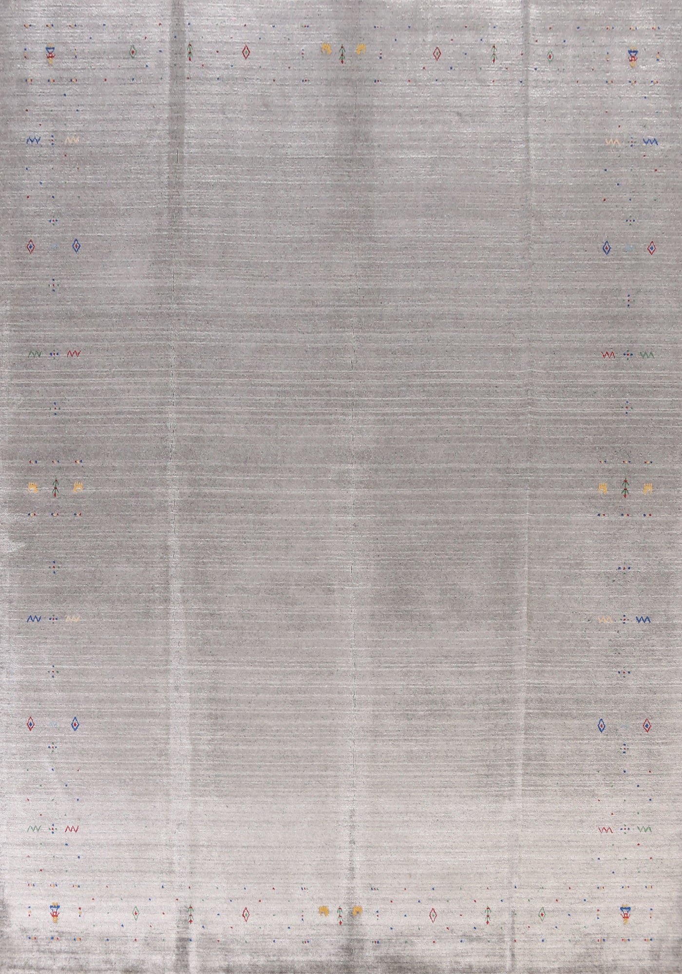 Gray Wool Gabbeh Indian Area Rug 9x12