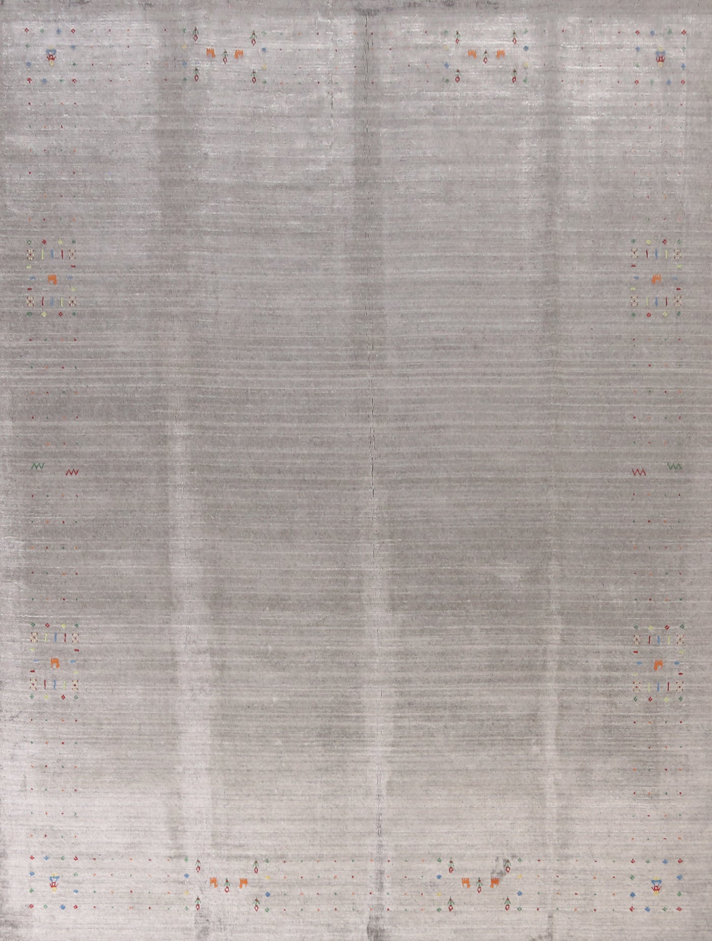 Gray Tribal Gabbeh Indian Area Rug 10x12