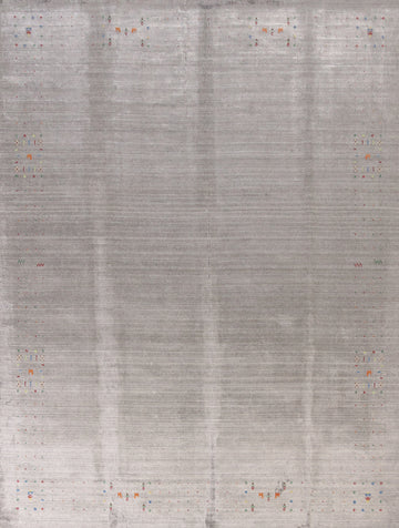 Gray Tribal Gabbeh Indian Area Rug 10x12