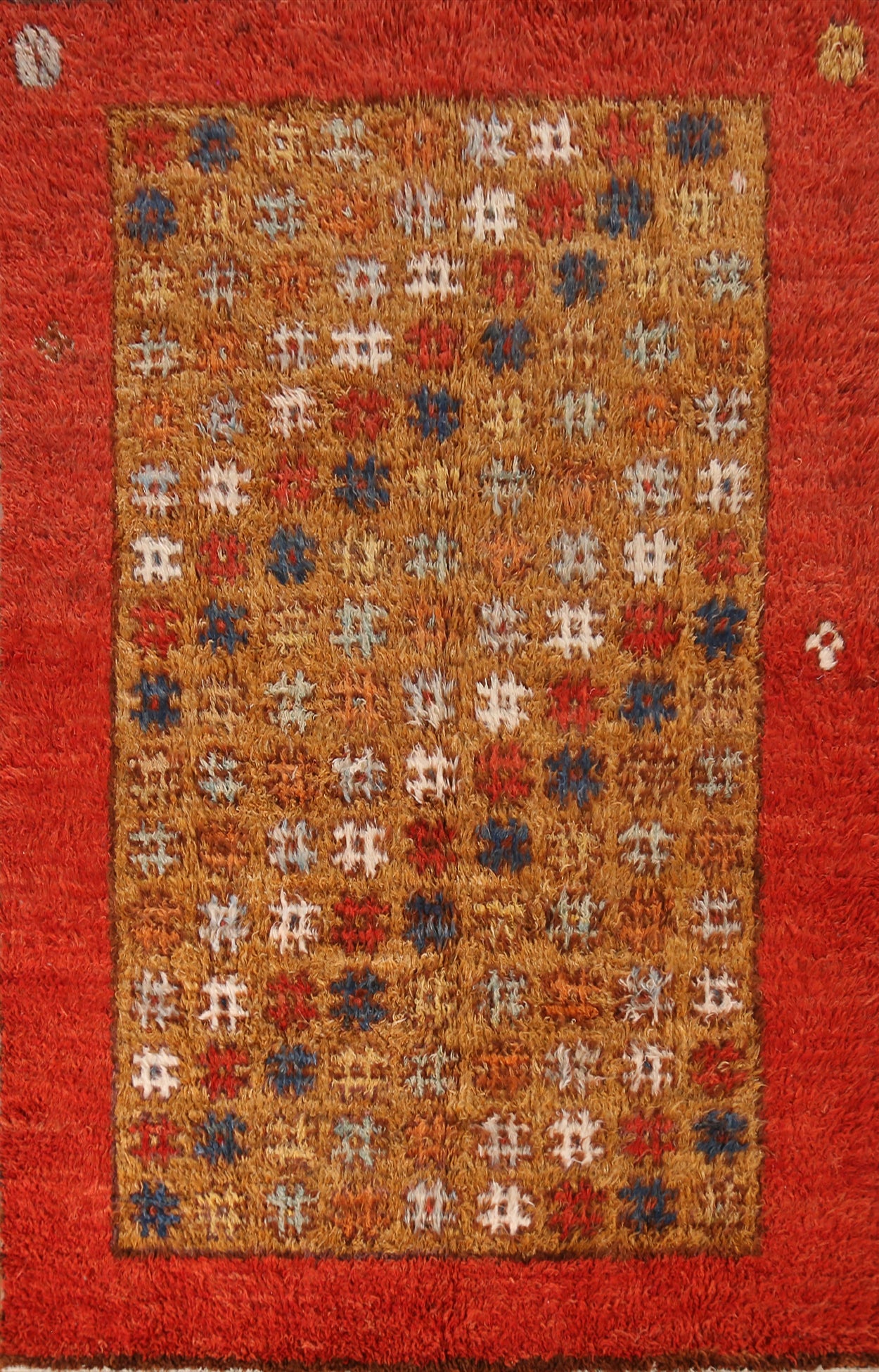 Geometric Moroccan Shaggy Oriental Rug 6x9