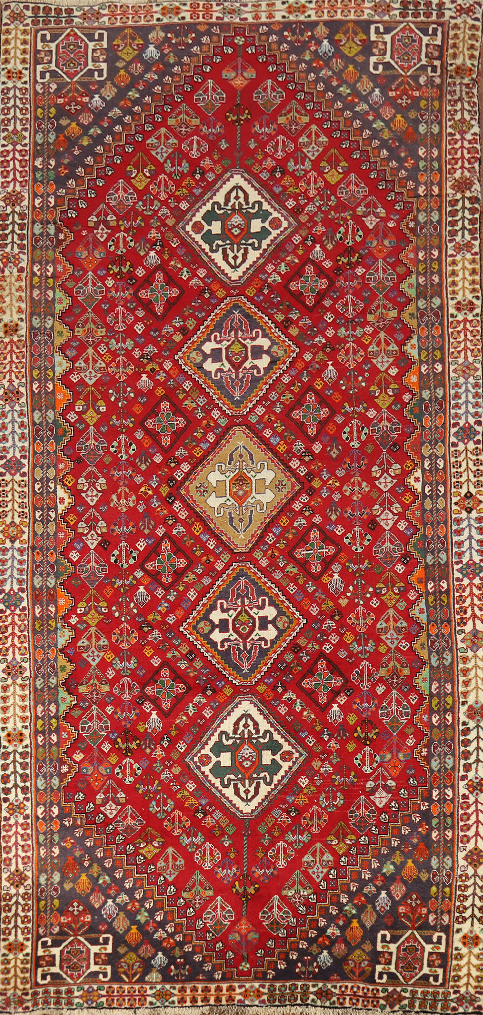 Vegetable Dye Shiraz Nafar Persian Runner Rug 4x10