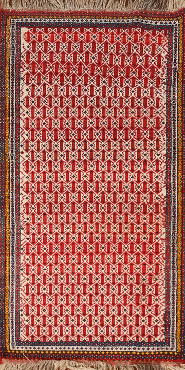 All-Over Geometric Shiraz Persian Rug 3x6