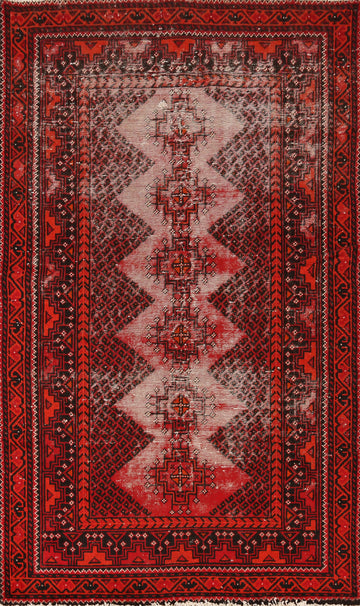 Geometric Balouch Persian Rug 4x7