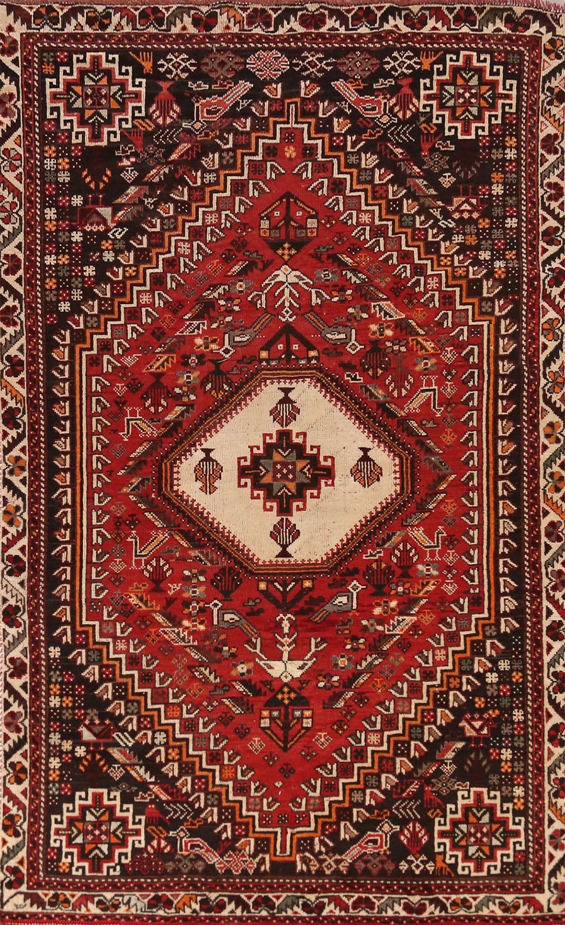 Tribal Geometric Shiraz Persian Area Rug 5x8