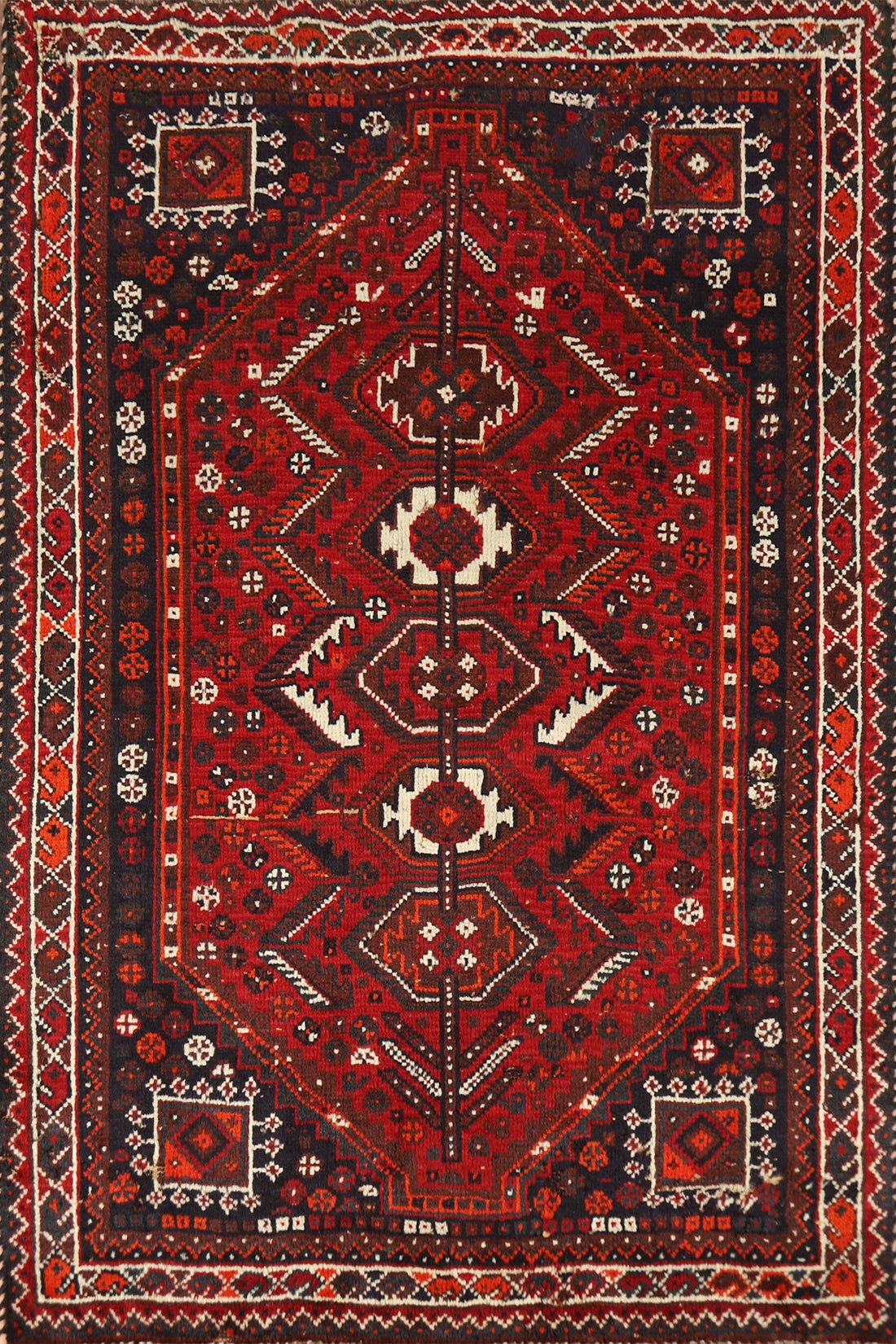 Tribal Wool Qashqai Persian Rug 3x5