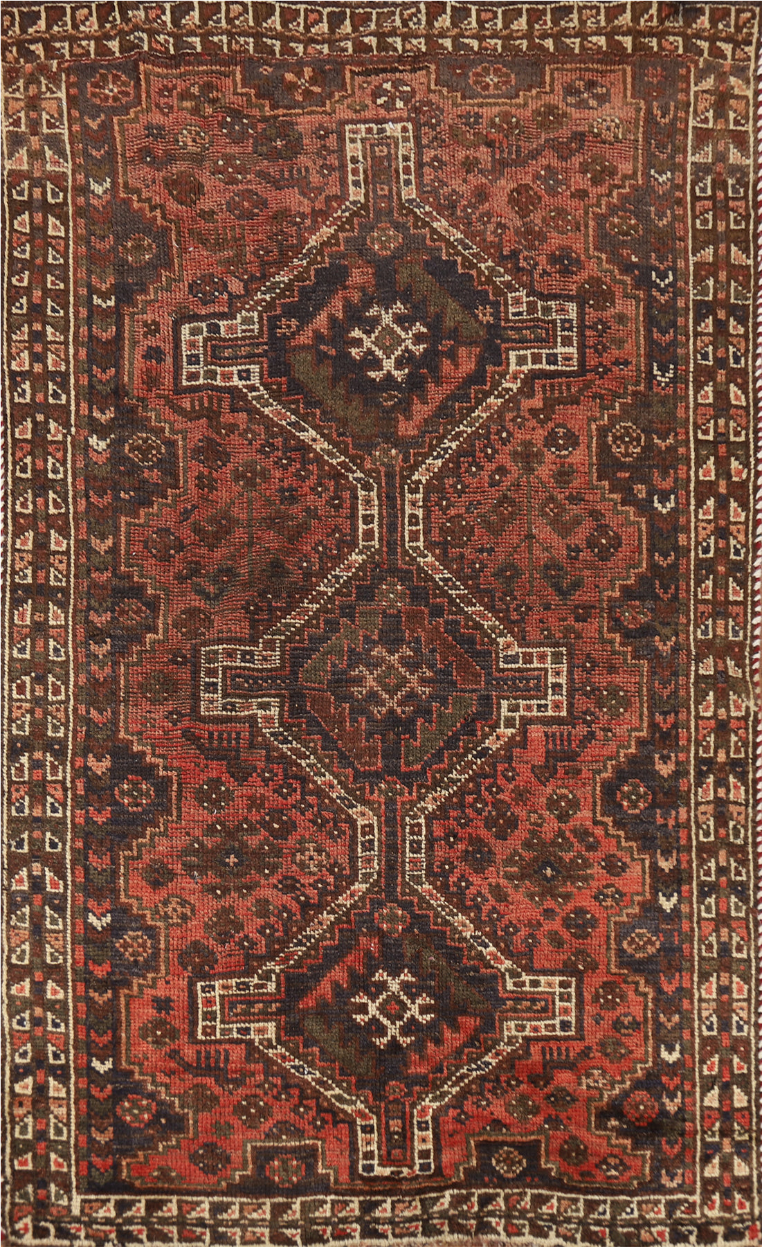 Tribal Geometric Qashqai Persian Rug 3x5