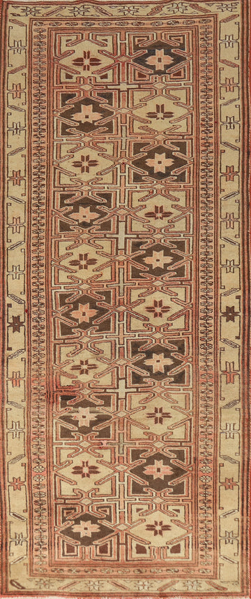 Geometric Ardebil Persian Runner Rug 3x9