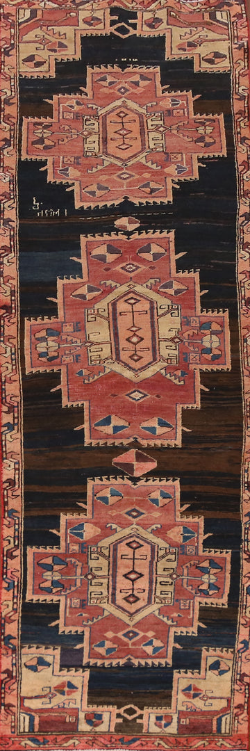 Geometric Meshkin Persian Runner Rug 3x10