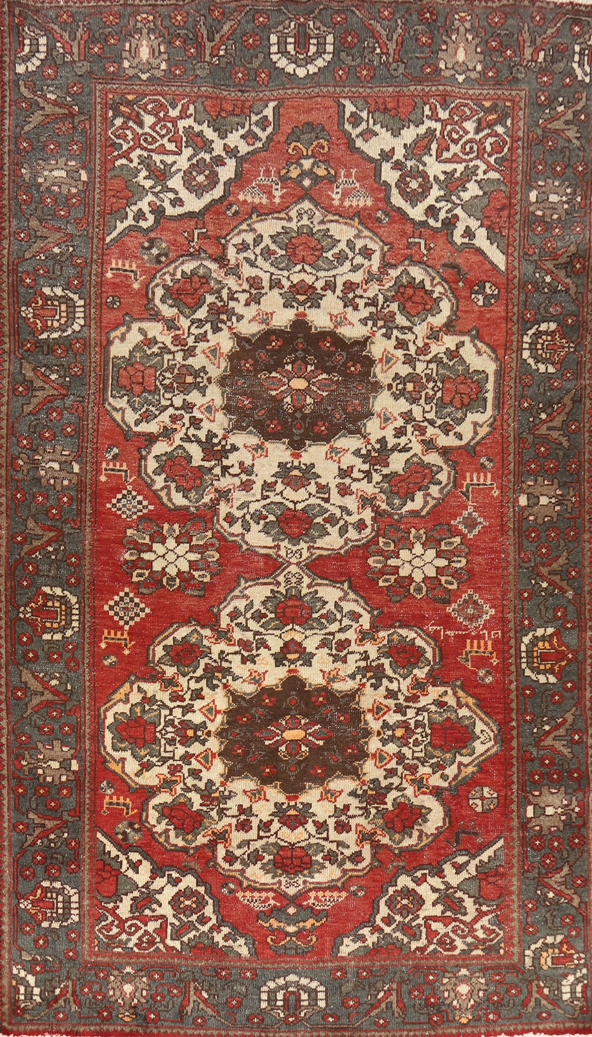 Vintage Wool Bakhtiari Persian Area Rug 5x10