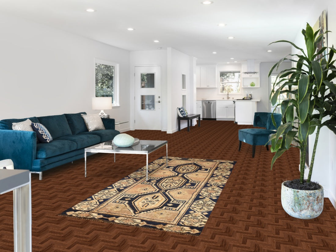 Vintage Geometric Lori Persian Rug 4x8