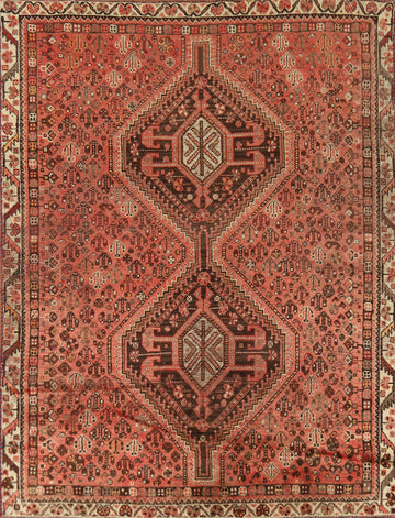 Tribal Geometric Qashqai Persian Rug 5x6