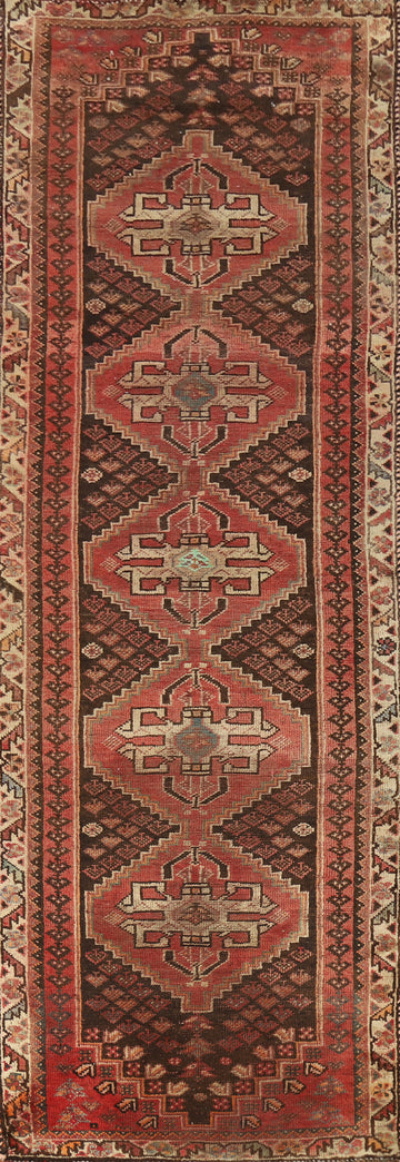 Antique Qashqai Persian Runner Rug 3x11