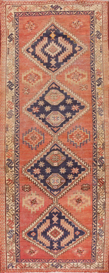 Geometric Hamedan Persian Runner Rug 3x10