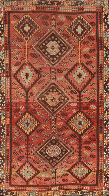 Tribal Wool Qashqai Persian Area Rug 5x9