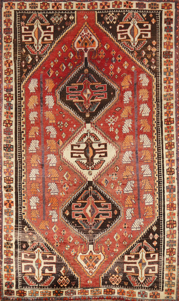 Geometric Shiraz Persian Area Rug 5x8