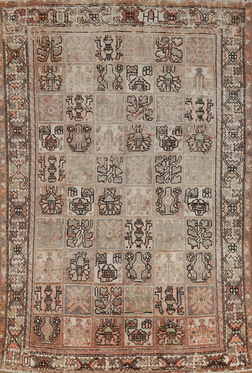 Vintage Wool Bakhtiari Persian Area Rug 6x9