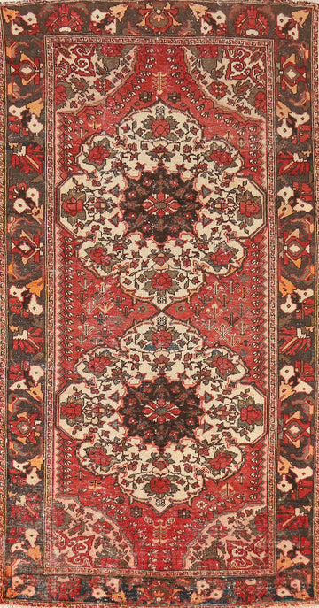 Vintage Wool Bakhtiari Persian Area Rug 5x10