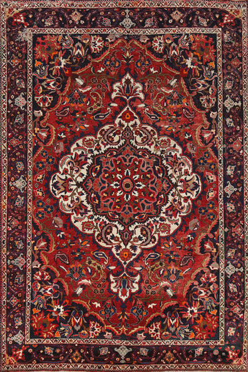 Floral Wool Bakhtiari Persian Area Rug 7x11