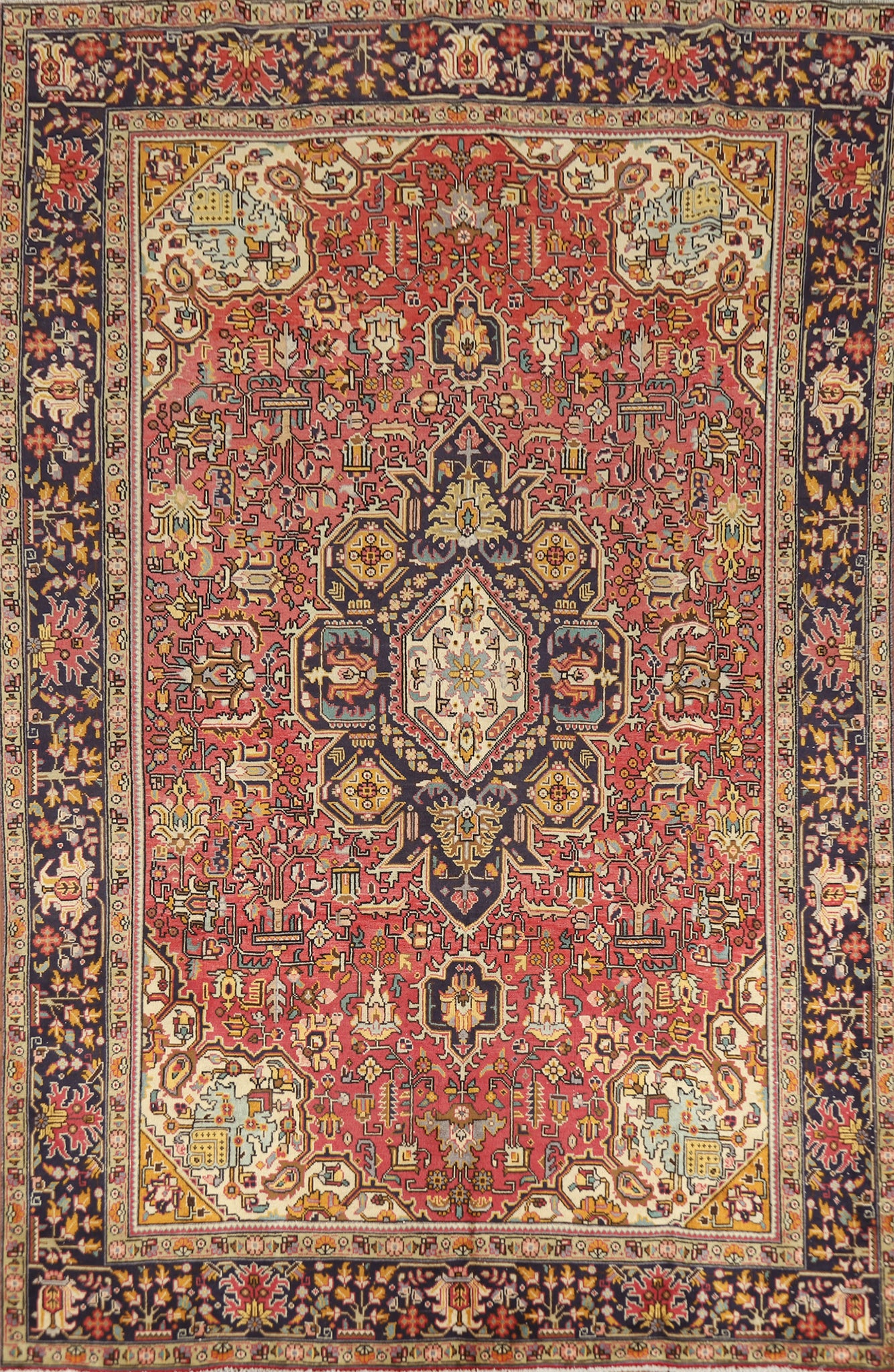 Geometric Tabriz Persian Area Rug 6x10