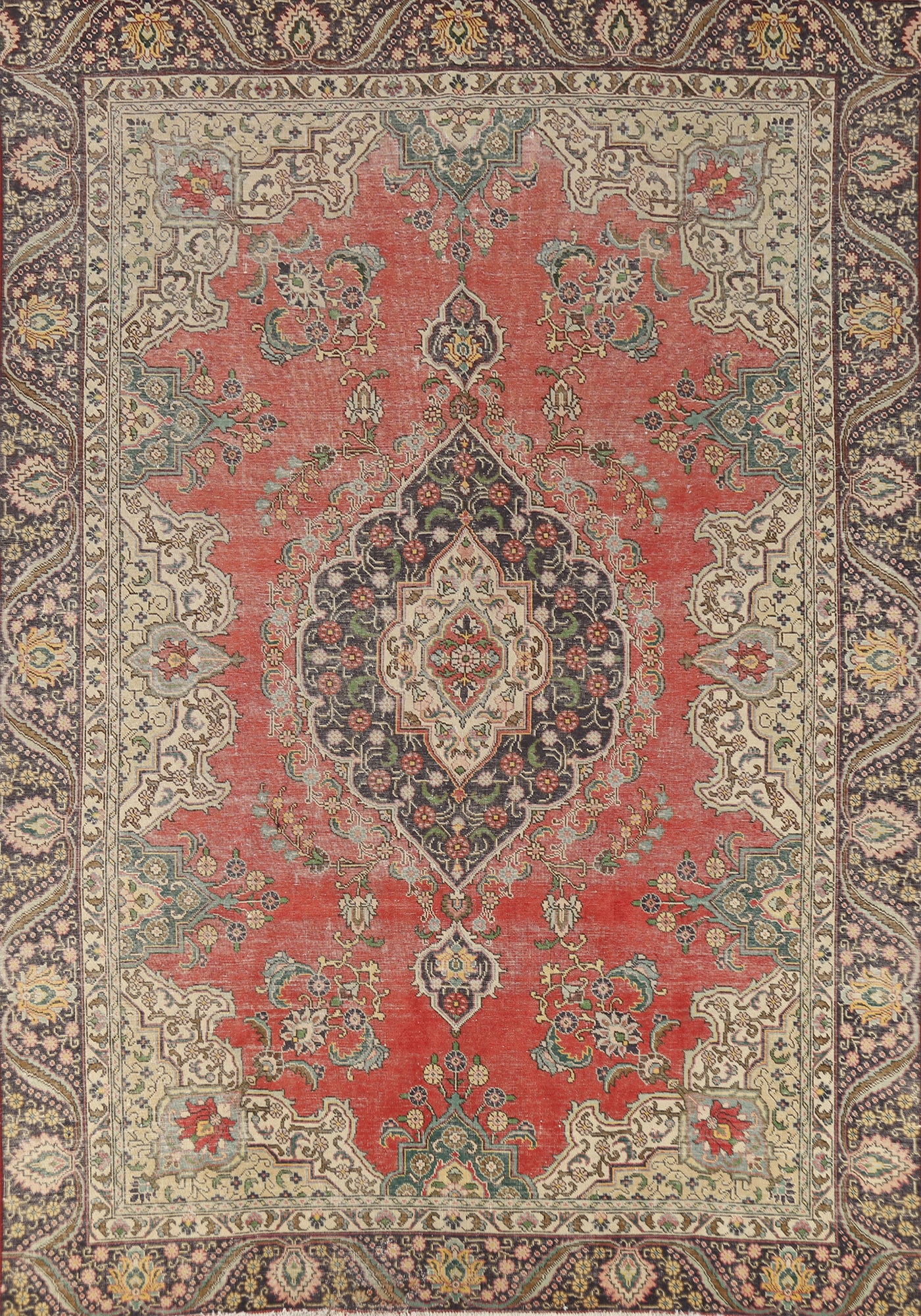 Wool Medallion Tabriz Persian Area Rug 8x11