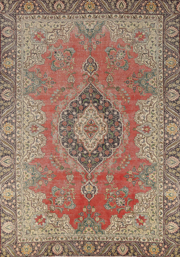 Wool Medallion Tabriz Persian Area Rug 8x11