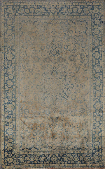 Distressed Wool Najafabad Persian Area Rug 7x11