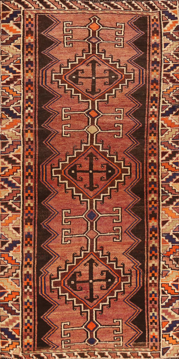 Geometric Wool Lori Persian Runner Rug 4x9