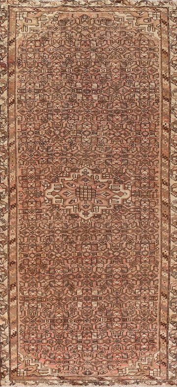 Geometric Hamedan Persian Runner Rug 4x10