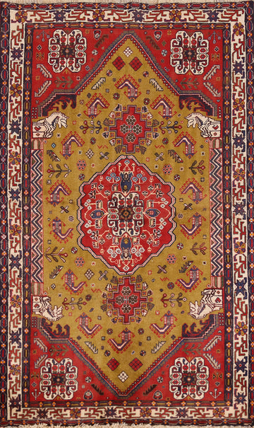 Handmade Wool Shiraz Persian Rug 4x6