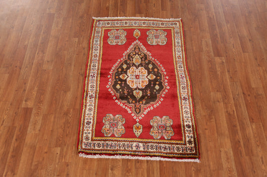 Medallion Wool Abadeh Persian Rug 3x4