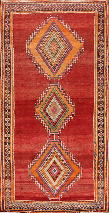 Geometric Wool Shiraz Persian Rug 4x8