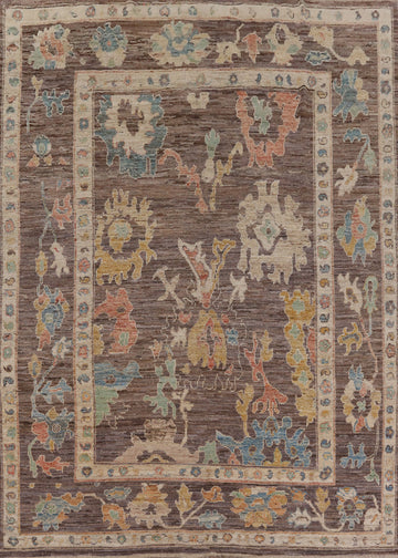 Vegetable Dye Oushak Turkish Area Rug 9x11