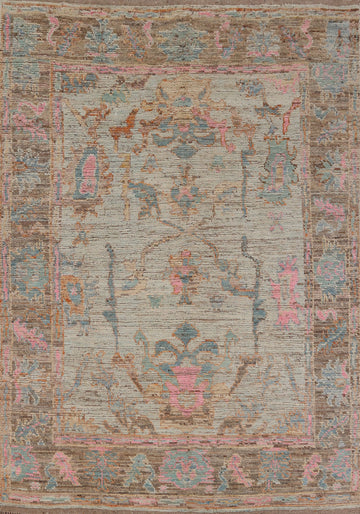 Handmade Wool Oushak Turkish Area Rug 6x8