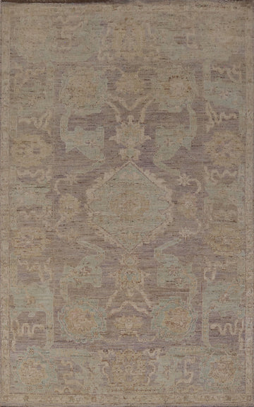 Vegetable Dye Wool Oushak Turkish Area Rug 7x10