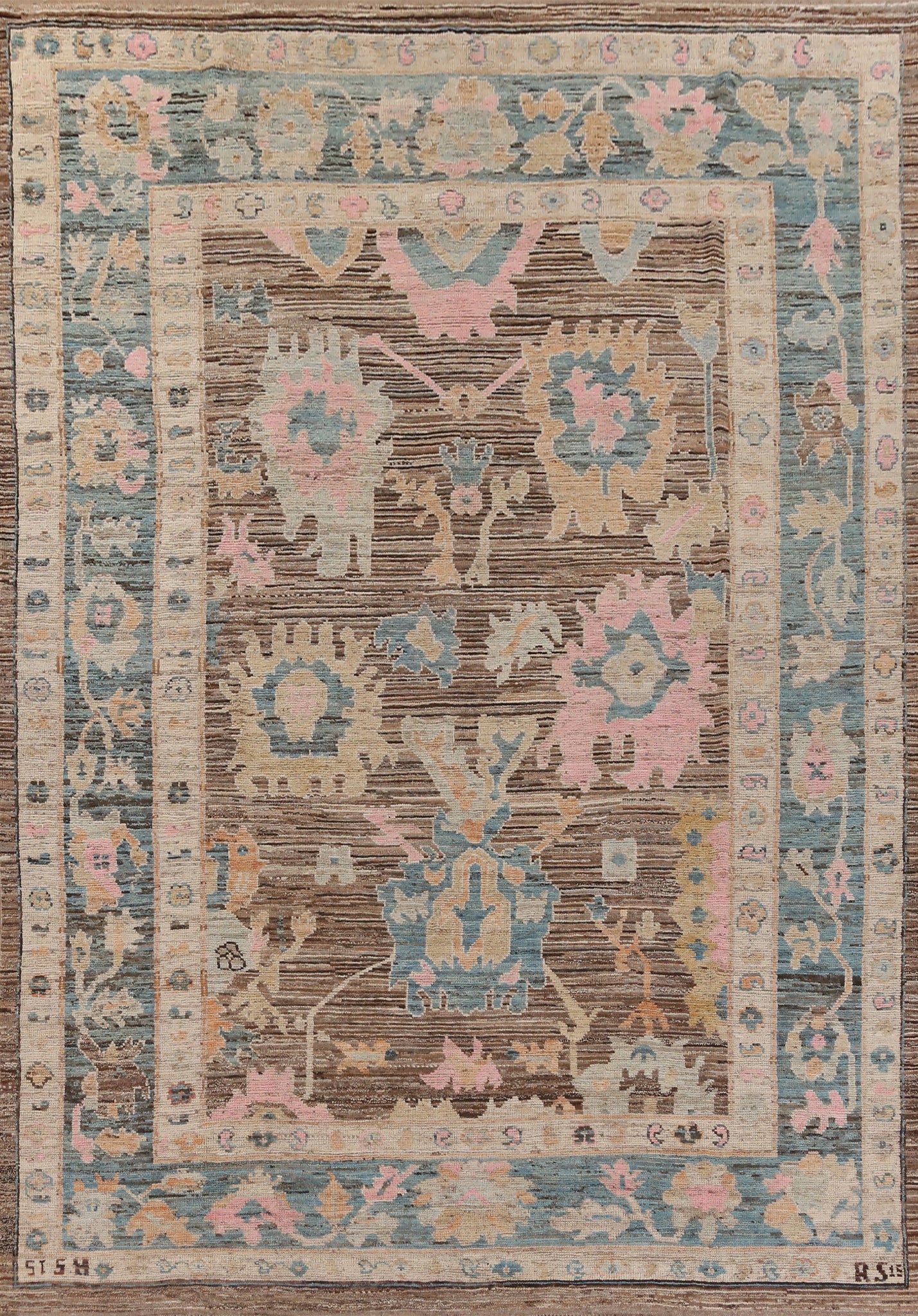 Handmade Wool Oushak Turkish Large Rug 10x14