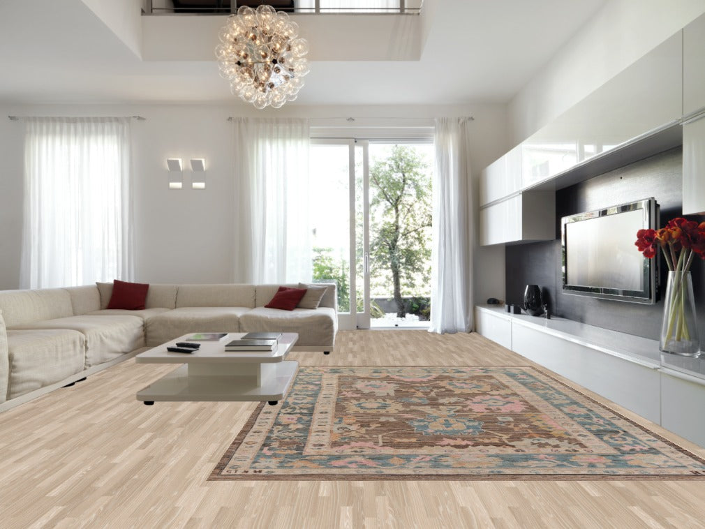 Handmade Wool Oushak Turkish Large Rug 10x14