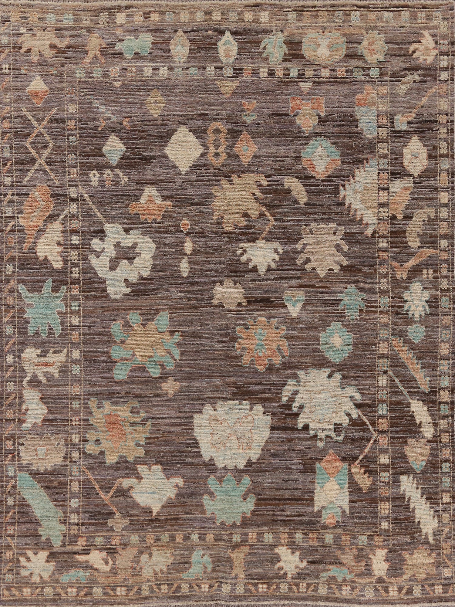 Handmade Wool Oushak Turkish Area Rug 9x11