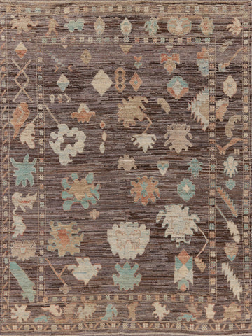 Handmade Wool Oushak Turkish Area Rug 9x11