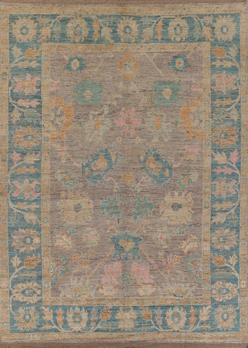Vegetable Dye Wool Oushak Turkish Area Rug 10x12