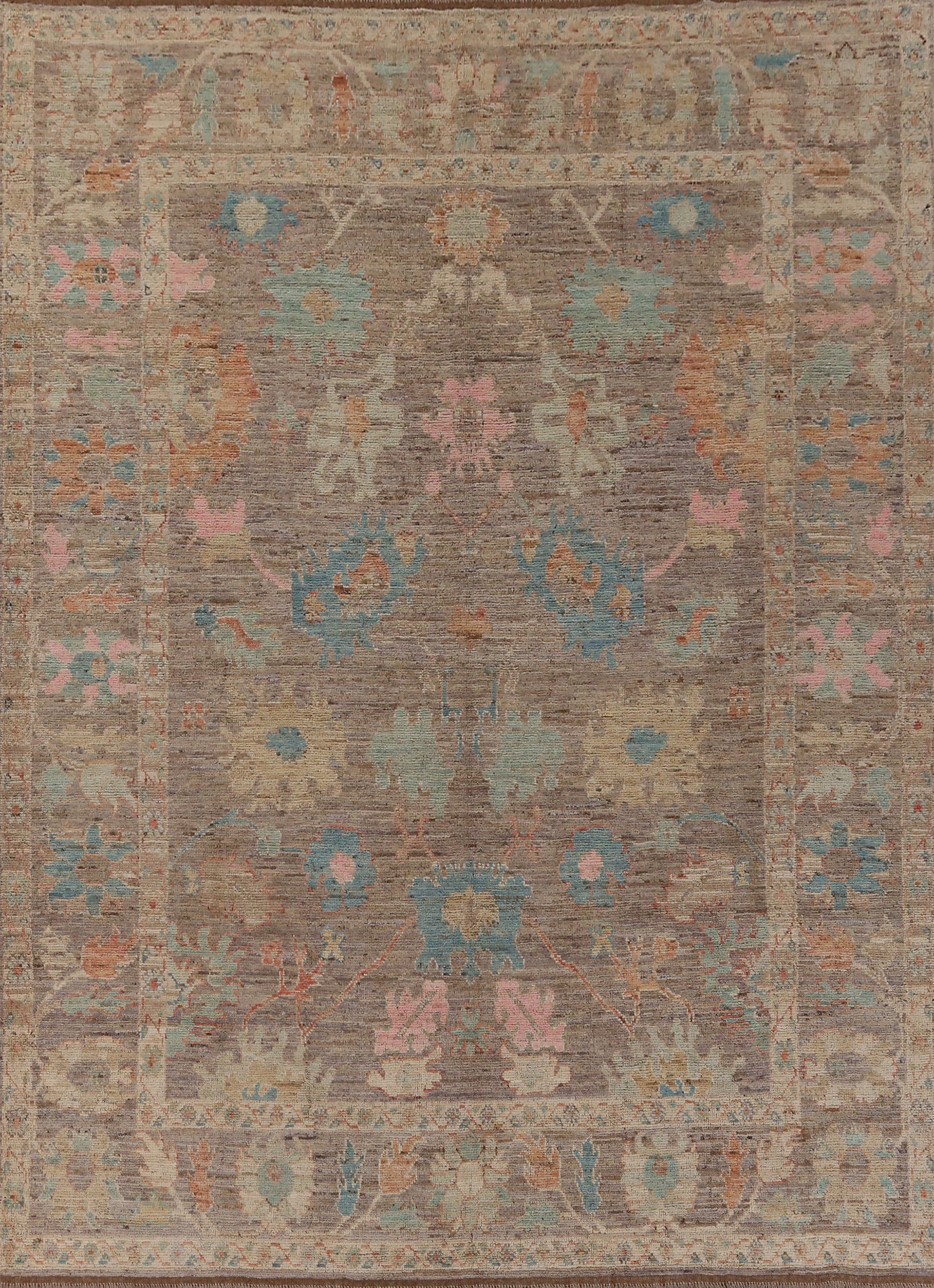 Handmade Wool Oushak Turkish Area Rug 9x12