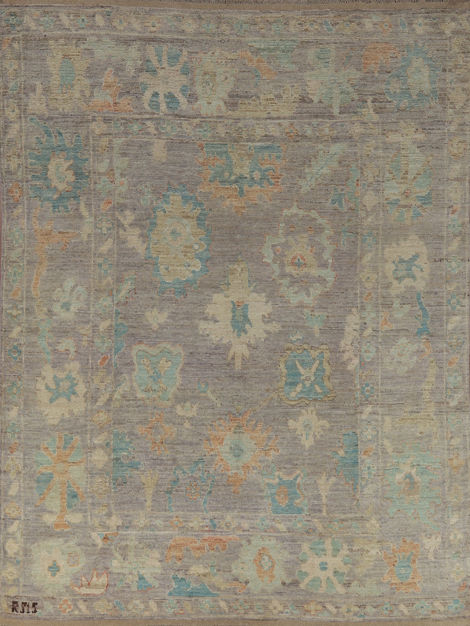 Vegetable Dye Wool Oushak Turkish Area Rug 8x10