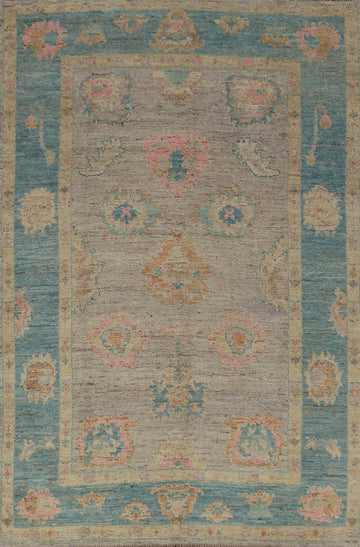 Vegetable Dye Oushak Turkish Area Rug 7x10