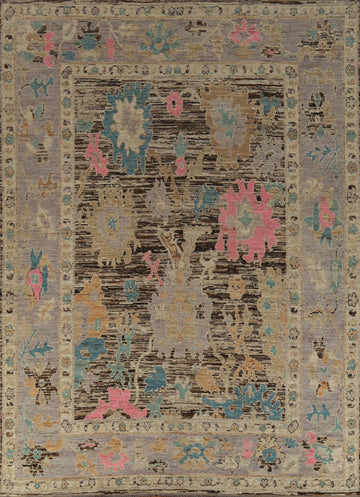 Vegetable Dye Oushak Turkish Area Rug 9x12