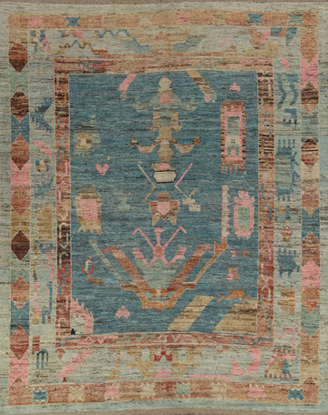 Vegetable Dye Oushak Turkish Area Rug 8x10