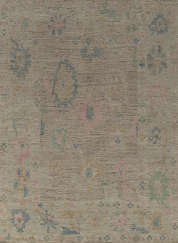 Vegetable Dye Oushak Turkish Area Rug 8x10